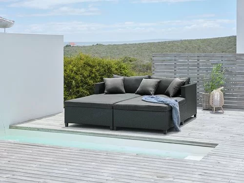 Solsäng HALLING B179xL187 Svart 6 Solsäng HALLING B179xL187 Svart - Bild 4