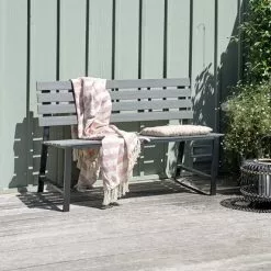 Bänk KLINT B125xD58 Grå -Sovrum Rea 201370