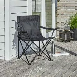 Campingstol HALDBAKKEN Svart -Sovrum Rea 201371