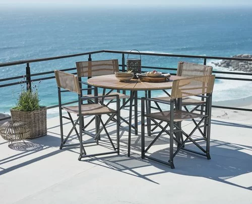 JUTLANDIA Bord RANGSTRUP Ø110 Natur/svart 7 JUTLANDIA Bord RANGSTRUP Ø110 Natur/svart - Bild 5