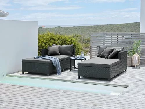 Solsäng HALLING B179xL187 Svart 7 Solsäng HALLING B179xL187 Svart - Bild 5