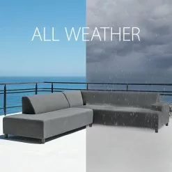 JUTLANDIA Loungesoffa UHRE 6-sits Ljusgrå Allväders -Sovrum Rea 203924 1