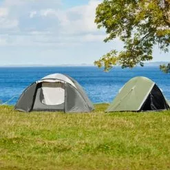 Tält LAMMEFJORD 4-manna Oliv/grå -Sovrum Rea 204602 1