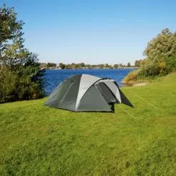 Tält LAMMEFJORD 4-manna Oliv/grå -Sovrum Rea 204603