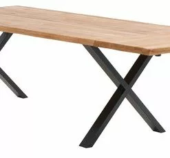 Royal Oak Matbord ROSKILDE Natur 95×200 Ek/svart -Sovrum Rea 212558 1