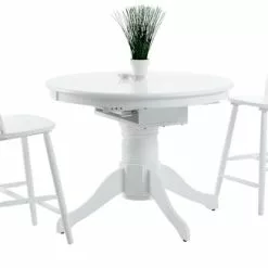 Matbord ASKEBY Ø100 M/klaff Vit 6 Matbord ASKEBY Ø100 M/klaff Vit -Sovrum Rea 41315