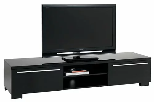 TV-bänk AAKIRKEBY 2 Lådor Svart Högglans 4 TV-bänk AAKIRKEBY 2 Lådor Svart Högglans - Bild 2
