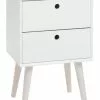 JYSK Internal Sängbord OPLEV 2 Lådor Vit/furu