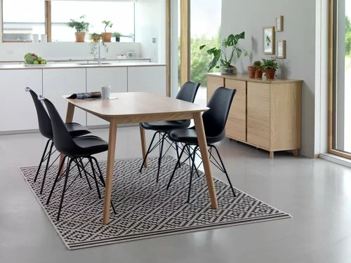 JYSK Internal Matstol KLARUP Svart Konstläder/svart 4 JYSK Internal Matstol KLARUP Svart Konstläder/svart - Bild 2