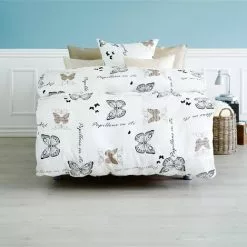 JYSK Påslakanset SIGNE Satin 150x210 Brun -Sovrum Rea 60998