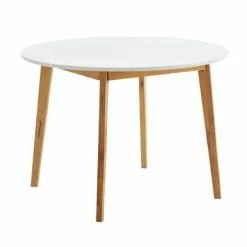 JYSK Internal Matbord JEGIND Ø105 Vit/natur