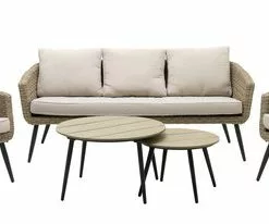 JUTLANDIA Loungeset SANDBAKKE 5-sits Natur -Sovrum Rea 65021