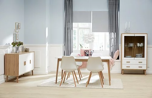 GAMMELGAB L160/200 Bord + 4 KASTRUP Stol Vit/ek 4 GAMMELGAB L160/200 Bord + 4 KASTRUP Stol Vit/ek - Bild 2