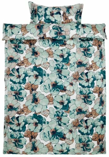 JYSK Påslakanset STINE Satin 150x210 Grön/blå 3 JYSK Påslakanset STINE Satin 150x210 Grön/blå