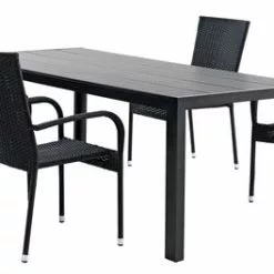 JUTLANDIA Bord MADERUP B90xL205 Svart -Sovrum Rea 80213