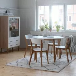 JEGIND Ø105 Vit + 4 JEGIND Natur -Sovrum Rea 84893