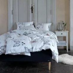 JYSK Påslakanset SIGNE Satin 150x210 Brun -Sovrum Rea 86004