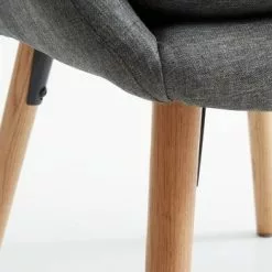 JYSK Internal Fåtölj UDSBJERG Grått Tyg/ek -Sovrum Rea 86077