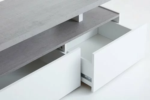 TV-bänk TOFTLUND Vit/betong 4 TV-bänk TOFTLUND Vit/betong - Bild 2