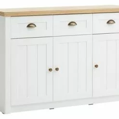 JYSK Internal Skänk MARKSKEL 3 Dörrar Vit/ek