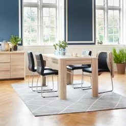 Matbord HASLUND 80x160 Ek -Sovrum Rea 87202