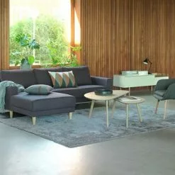 JYSK Internal Fåtölj UDSBJERG Grått Tyg/ek -Sovrum Rea 87379