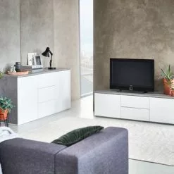 Skänk JERNVED 2 Dörrar Betong/högglans 10 Skänk JERNVED 2 Dörrar Betong/högglans -Sovrum Rea 87590