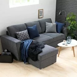 Bäddsoffa Schäslong VEJLBY Mörkgrå 16 Bäddsoffa Schäslong VEJLBY Mörkgrå -Sovrum Rea 88428