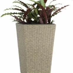 Trädgårdskruka BLOMMOR B31xL31xH50 Natur