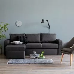 JYSK Internal Fåtölj UDSBJERG Grått Tyg/ek -Sovrum Rea 95766 1