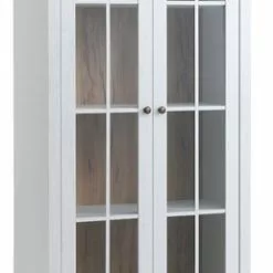 JYSK Internal Vitrinskåp MARKSKEL 2 Dörrar Vit/ek