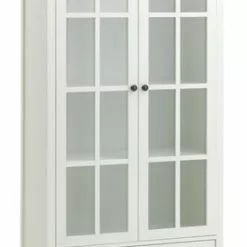 JYSK Internal Vitrinskåp NORDBY 2 Dörrar 1 Låda Vit