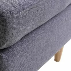 Puff GEDVED 61x46 Grått Tyg -Sovrum Rea 98962